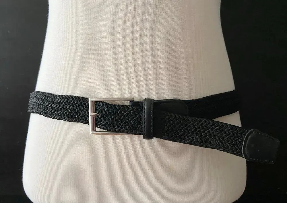 ARROW Black Stretch Woven Belt Mens sz 40/42